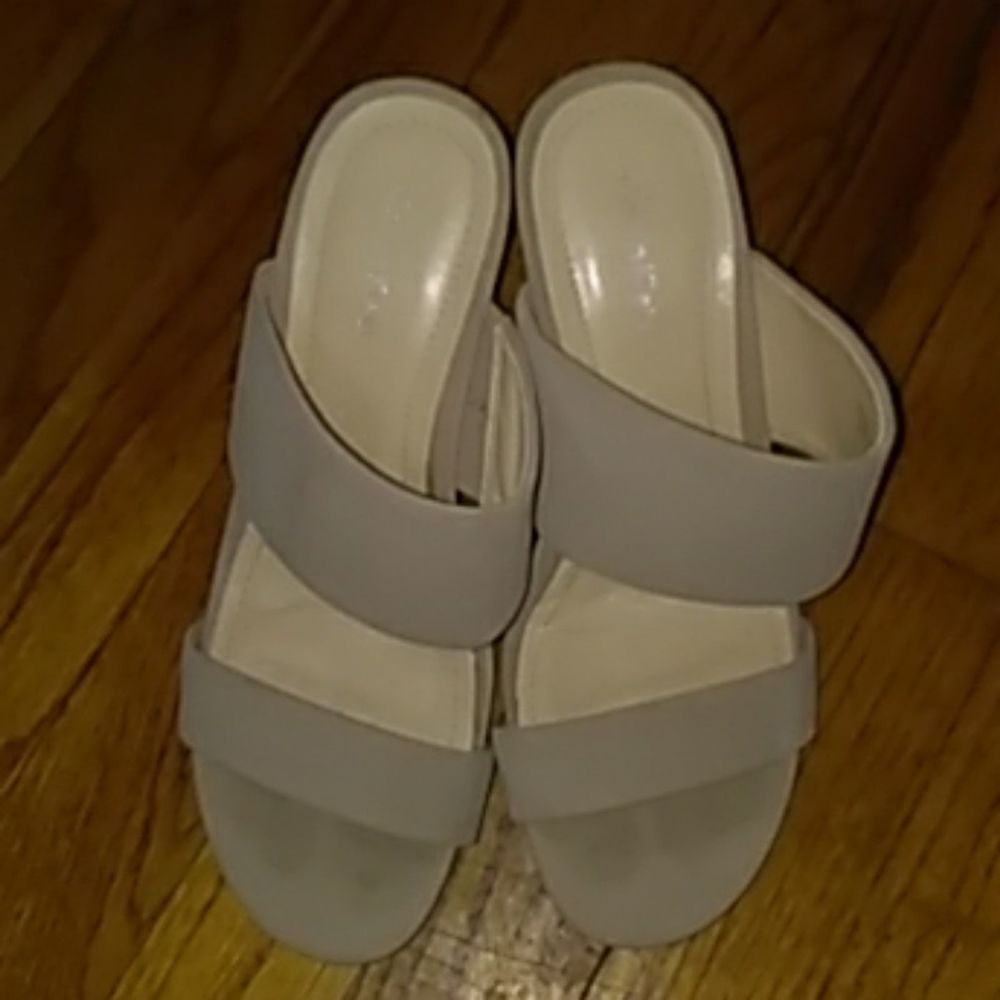 Calvin Klein Wedge Mule Comfort Sandals Tan